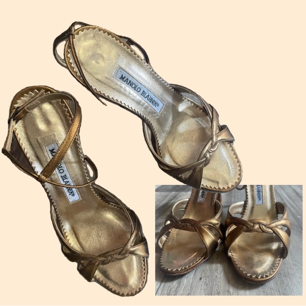 Manolo Blahnik Gold Women's pumps